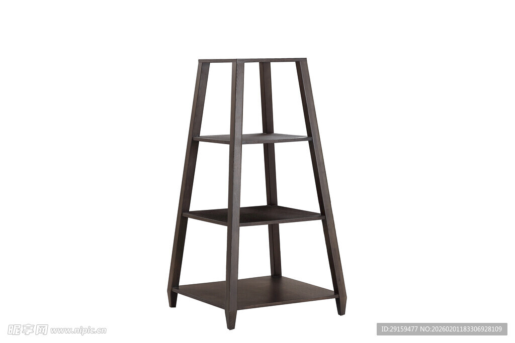 简约木质梯形置物架