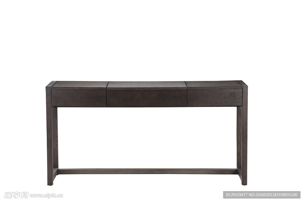 深棕色简约风格书桌