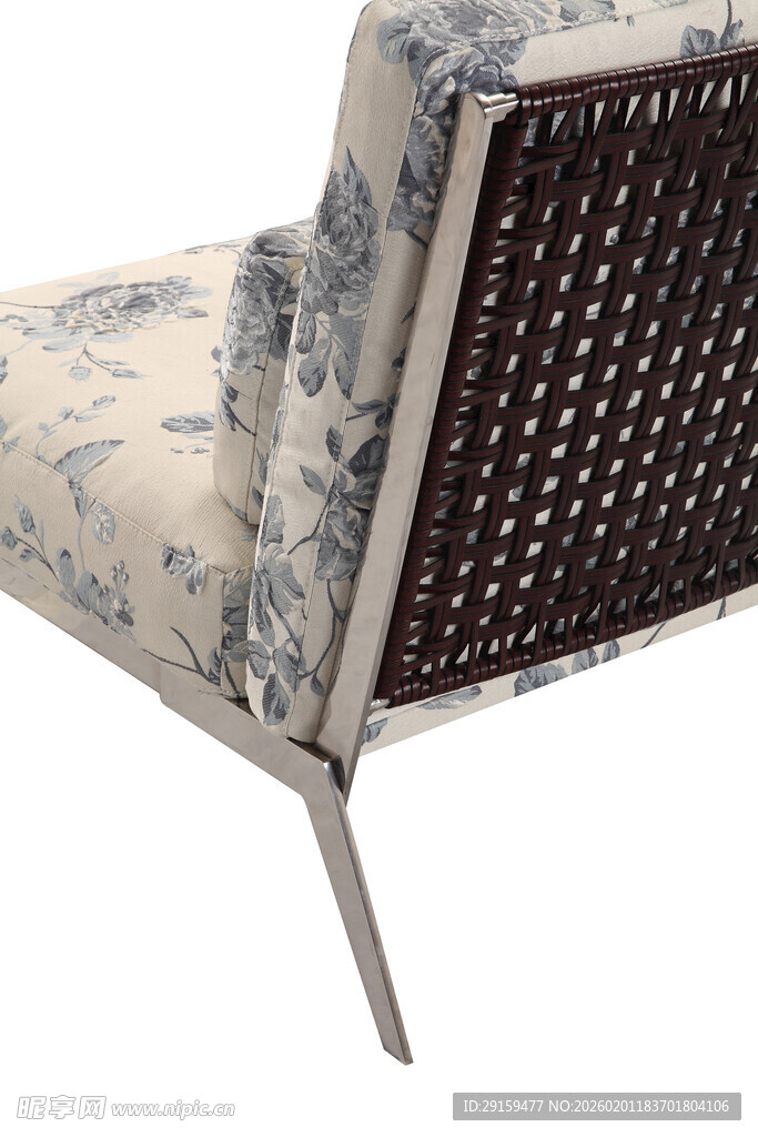 现代风布艺沙发局部特写