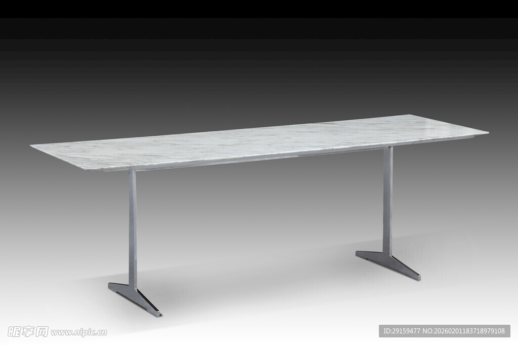 现代简约白色金属办公桌