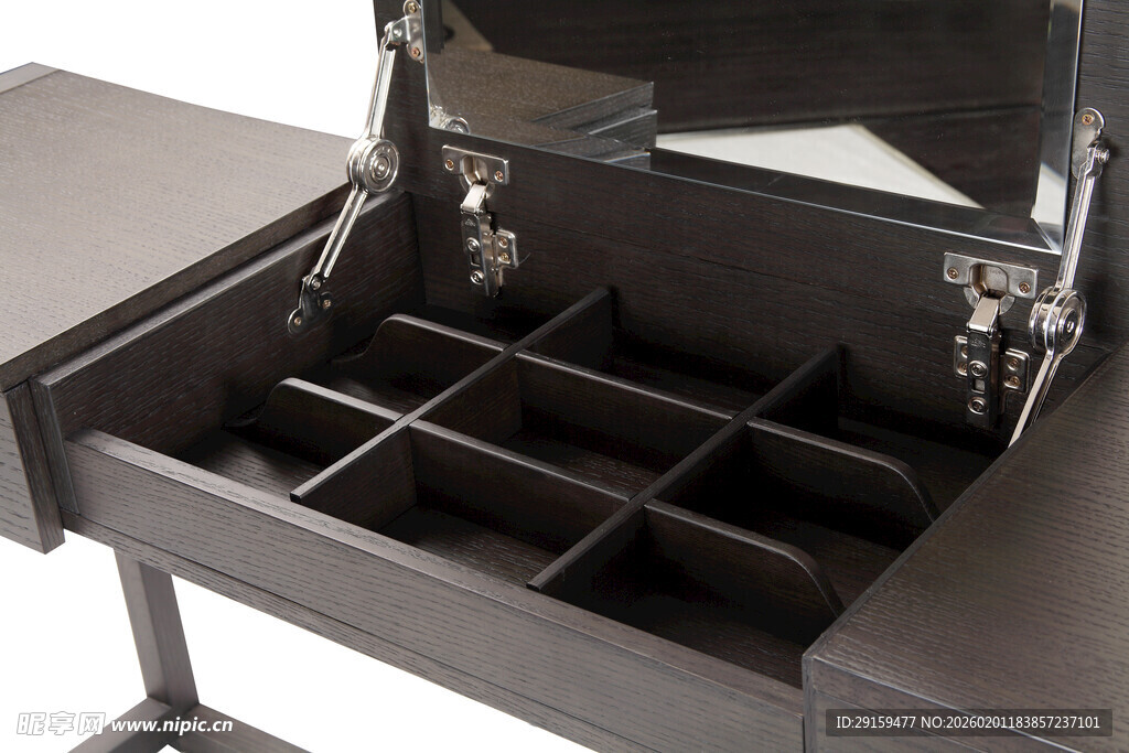 黑色抽屉式收纳桌