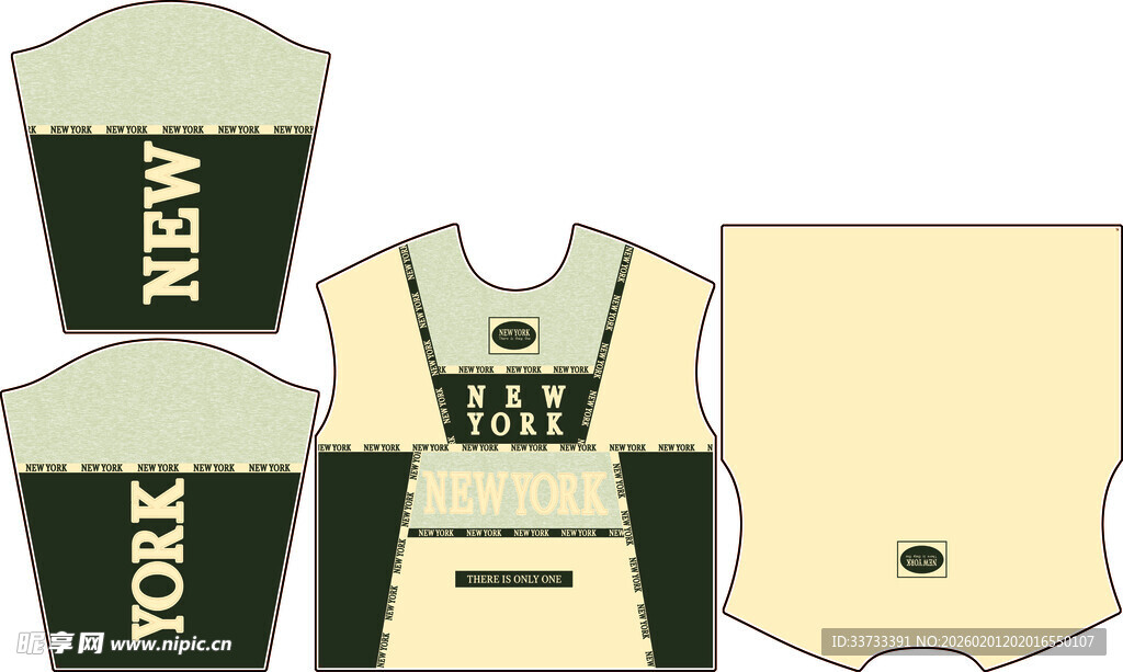 简约口罩与T恤设计图