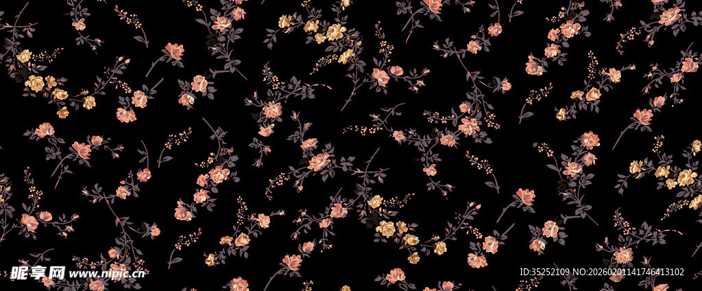 黑色背景上的多彩斑点图案