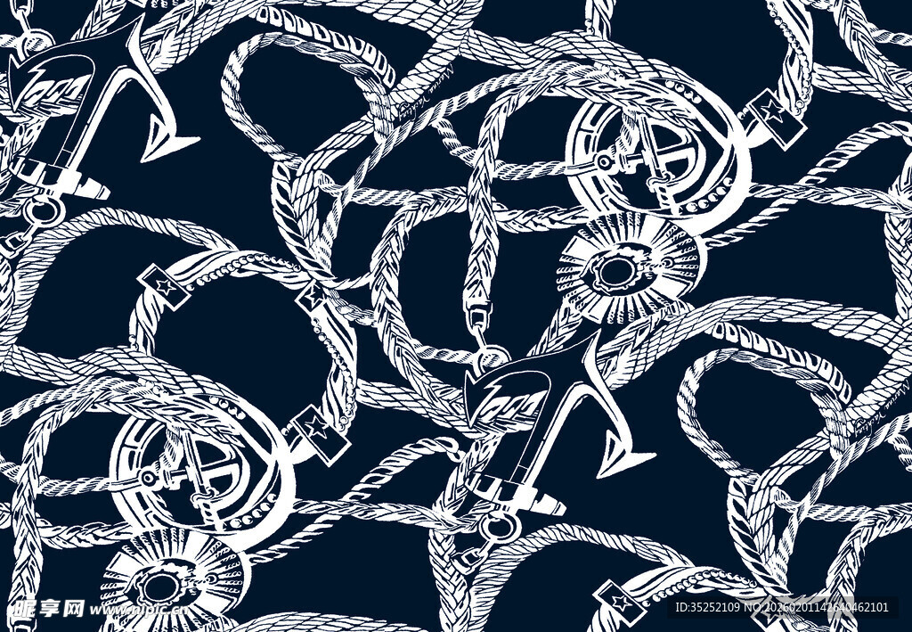 几何链条图案纹理设计