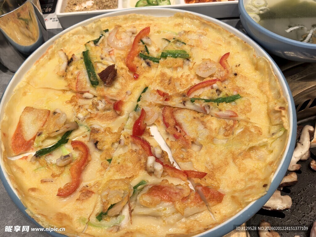 美味海鲜煎蛋饼