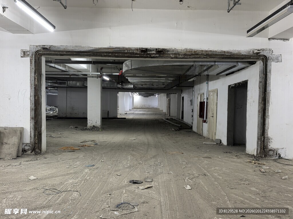 空旷毛坯室内空间场景