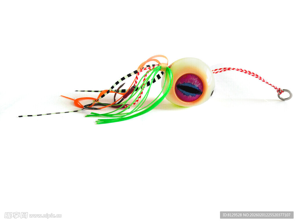 彩色羽毛鱼形路亚鱼饵