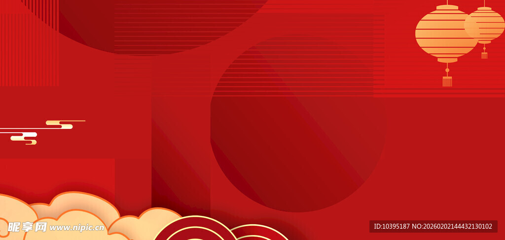 红色中式节日背景图