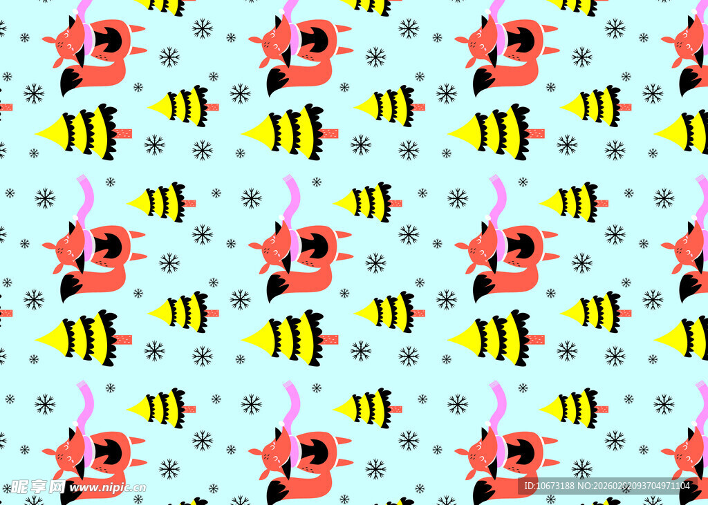 蜜蜂花朵图案的清新背景