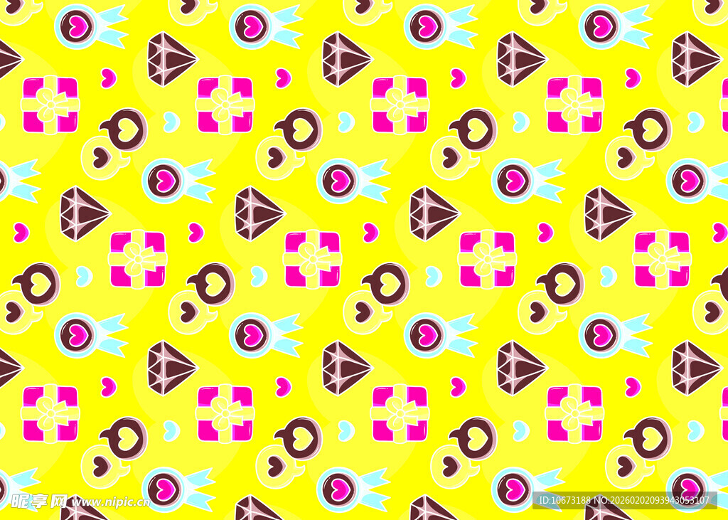 多彩甜点图案背景