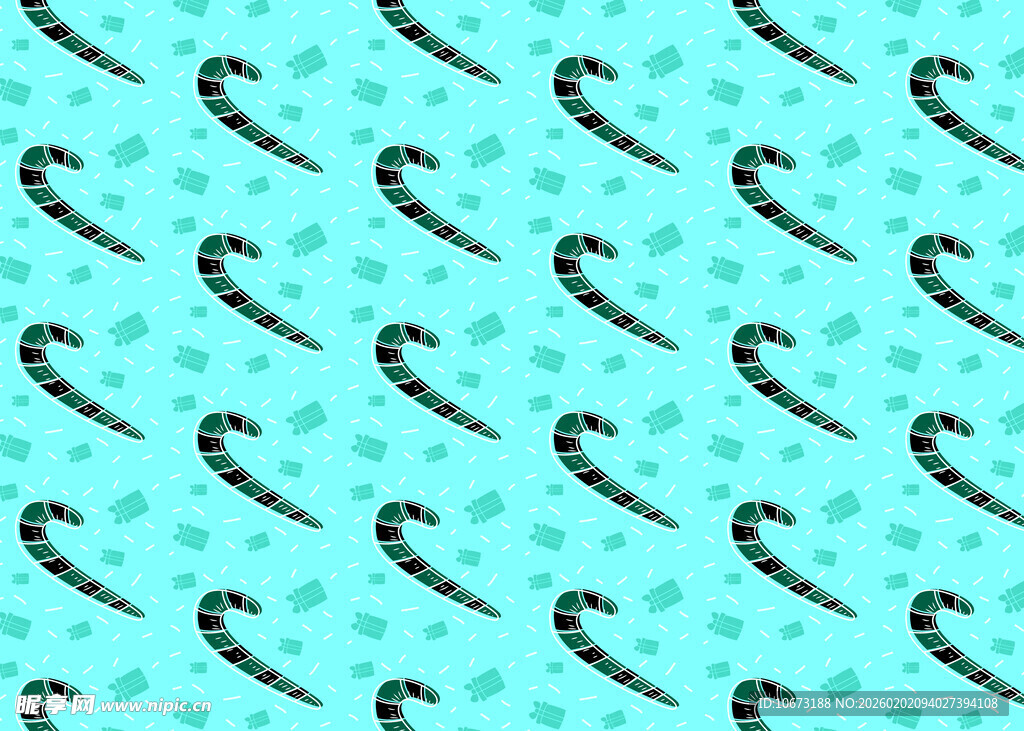 蓝底黑色曲线图案纹理