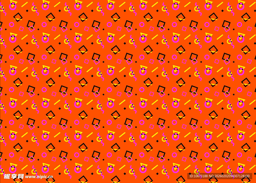 橙色底几何图案纹理背景