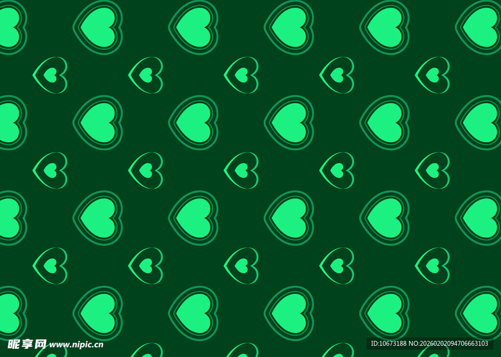 绿色心形图案背景纹理