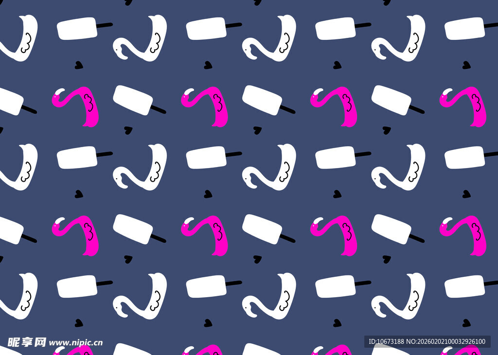 蓝底粉色箭头图案背景