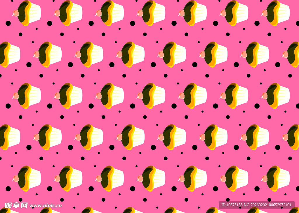 粉色背景的可爱图案