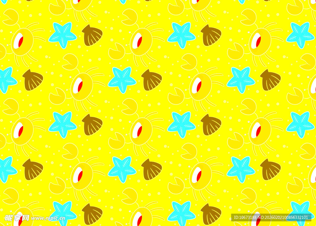 黄色背景多彩图案纹理