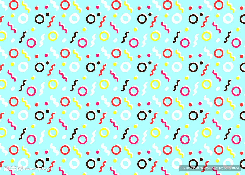 多彩卡通图案背景