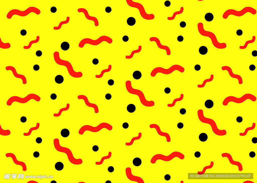 黄色底多彩图案背景图