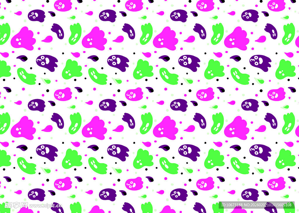 多彩水果图案无缝背景