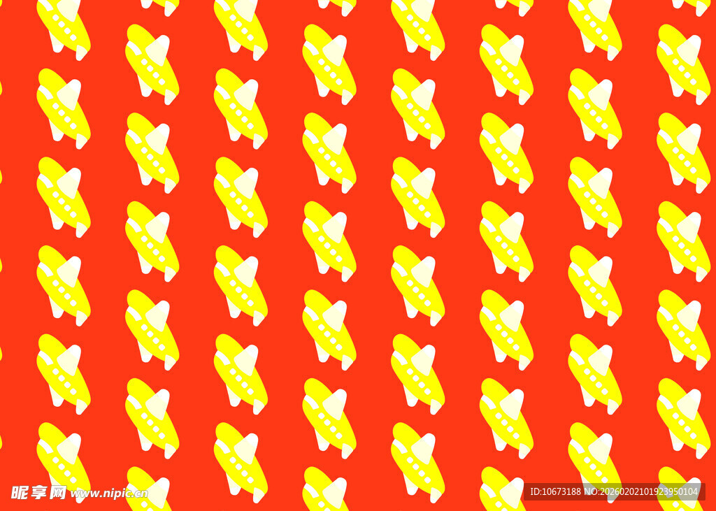 红色背景黄色图案纹理