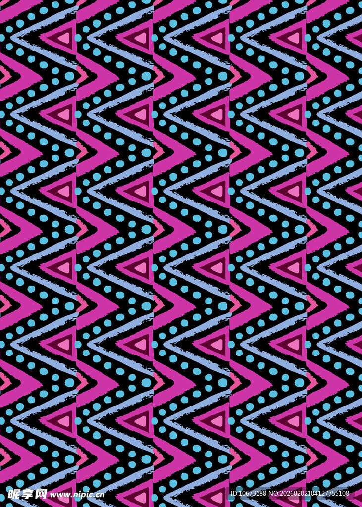 几何锯齿图案彩色背景