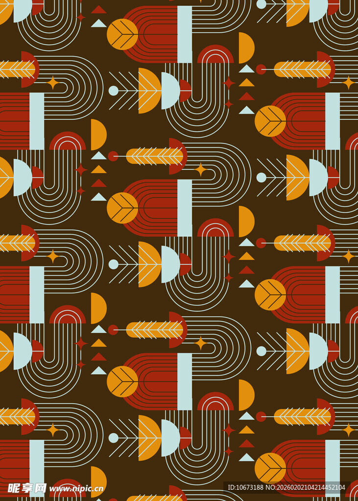 几何图案构成的多彩抽象背景