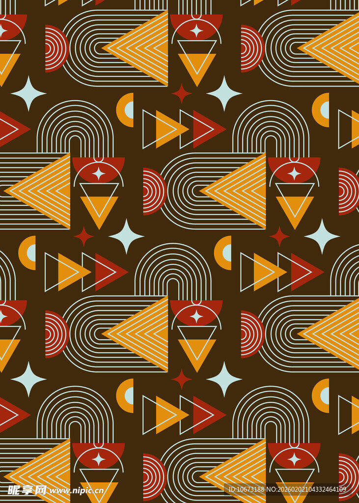 复古几何图案装饰背景