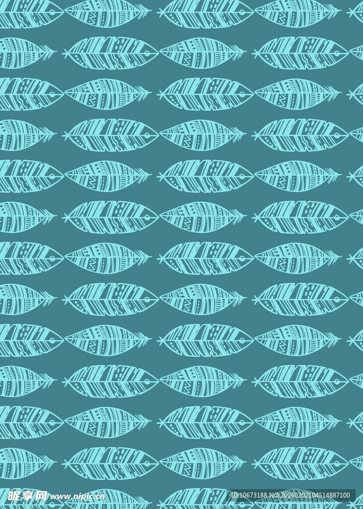 蓝底鱼形图案纹理背景