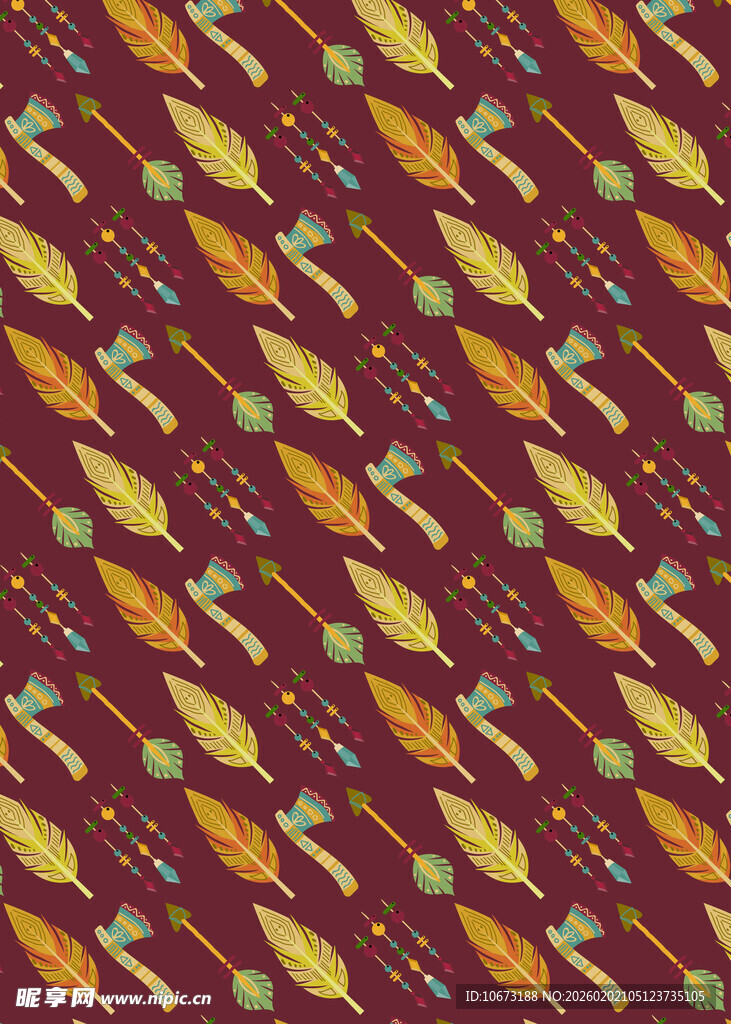 复古风几何植物图案纹理