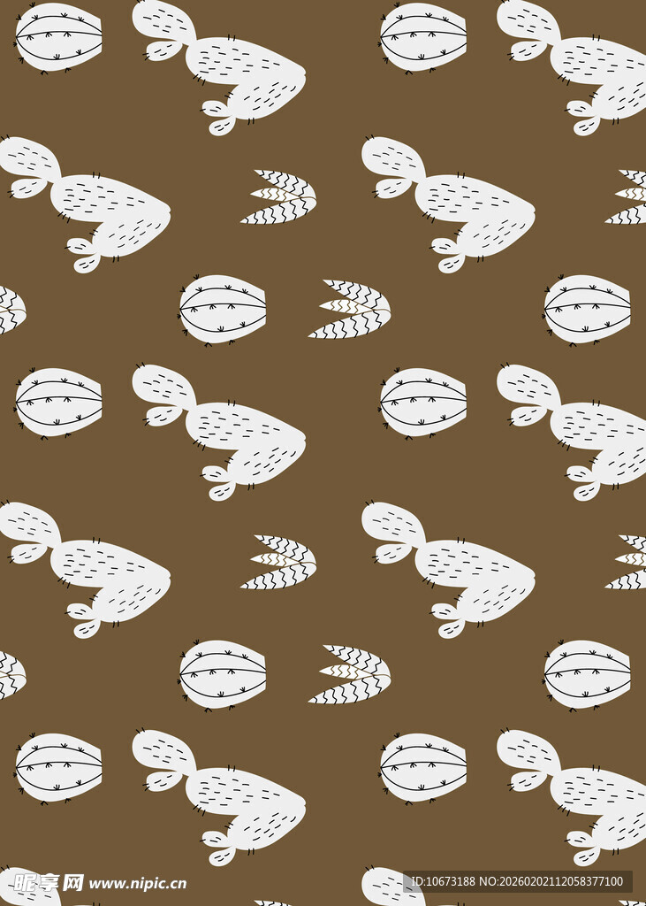 蘑菇图案无缝背景纹理