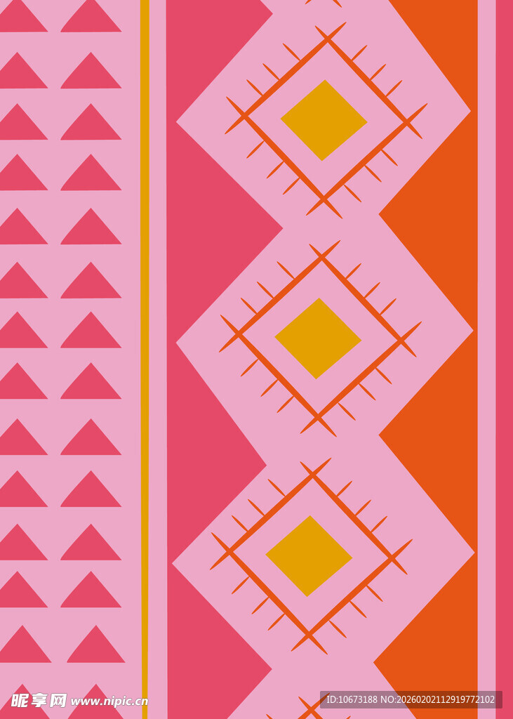 几何图案粉色系装饰纹理