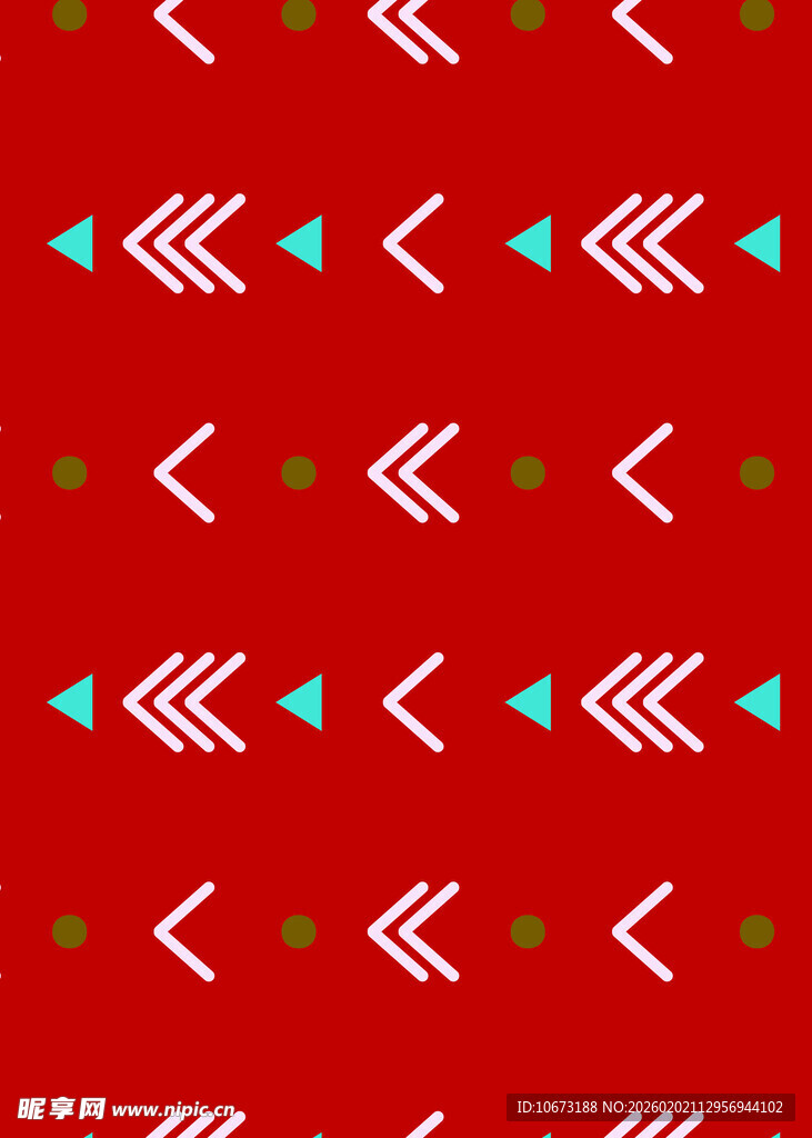 红色几何图案民族风背景