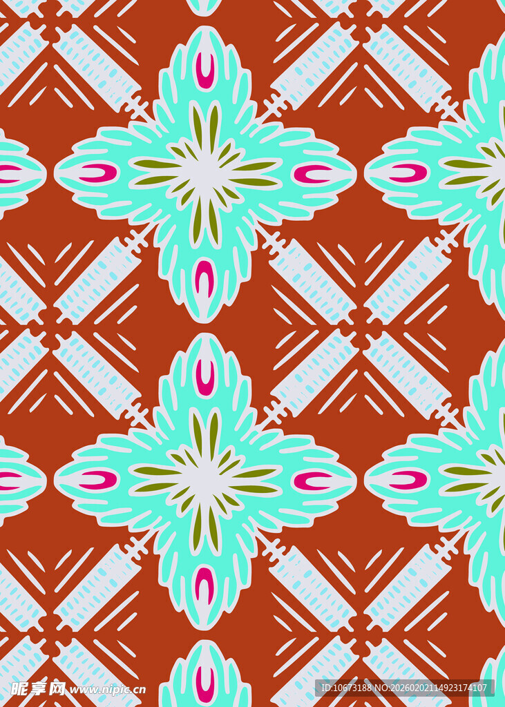 几何民族风花纹图案