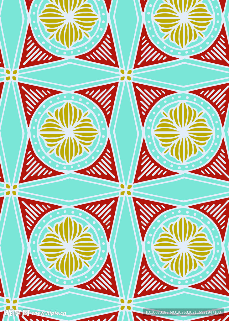 清新柠檬几何图案背景