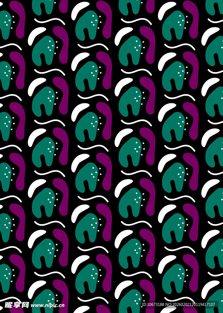 紫绿相间动物图案背景