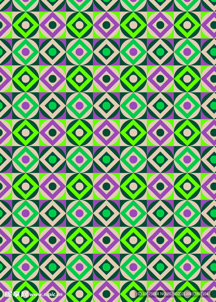 绿色几何图案无缝背景