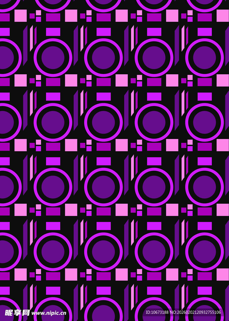 紫色环形几何图案背景