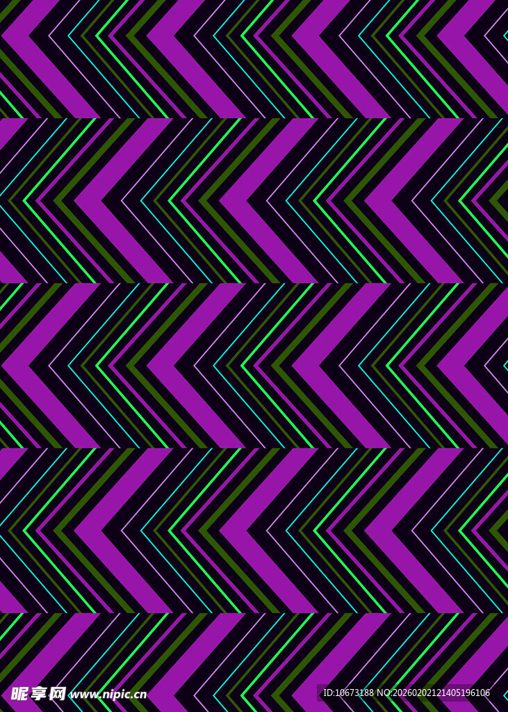 紫黑相间锯齿形几何图案