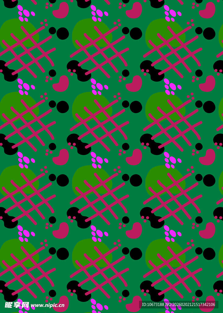 多彩格子卡通图案背景