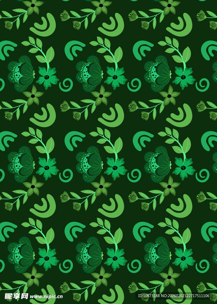 绿色骷髅图案背景纹理