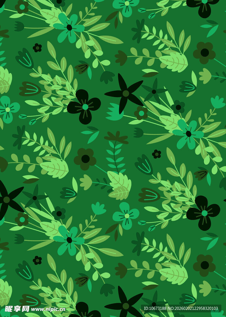 绿色植物图案背景纹理