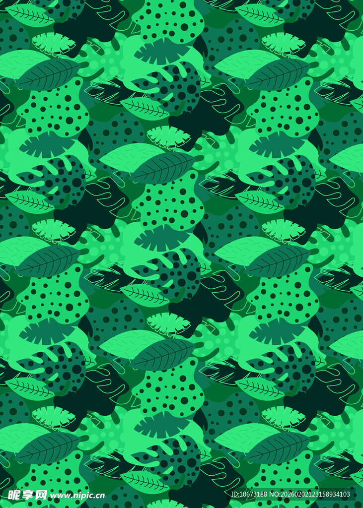 绿色鱼类图案背景纹理