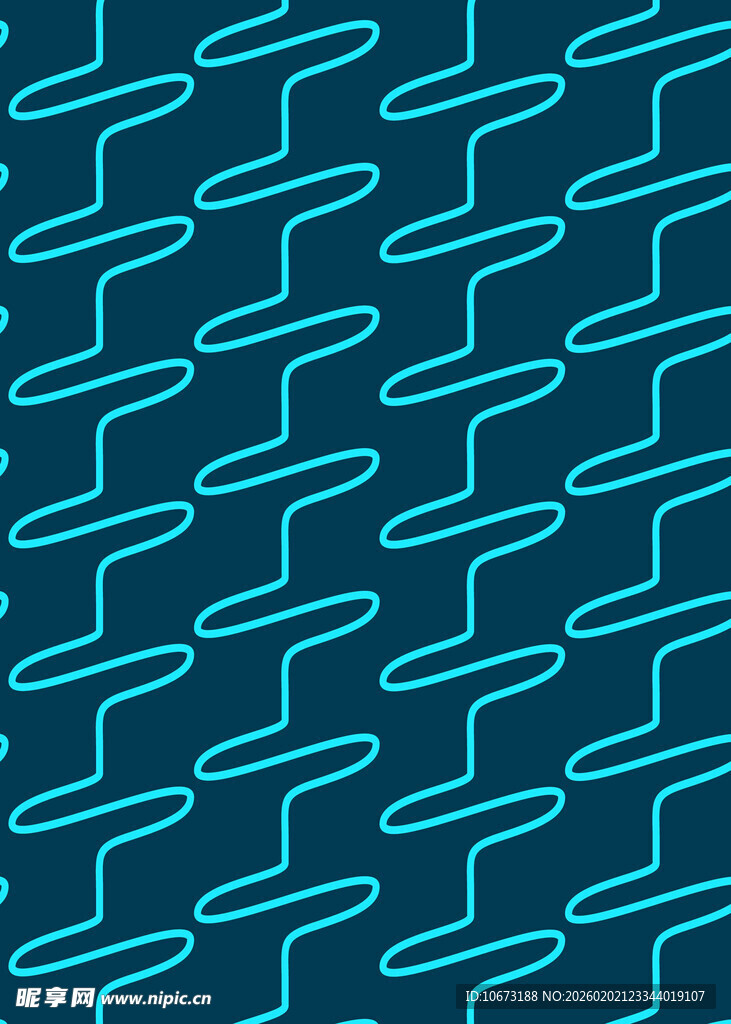 蓝色几何线条无缝图案