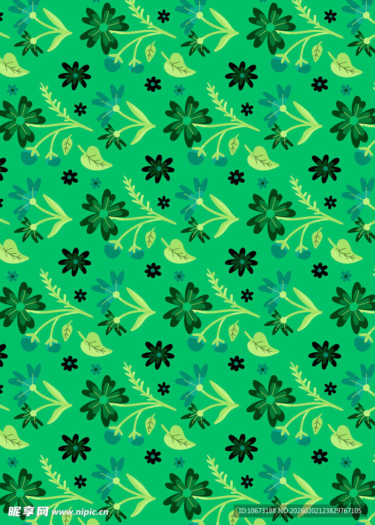 绿色三叶草图案背景