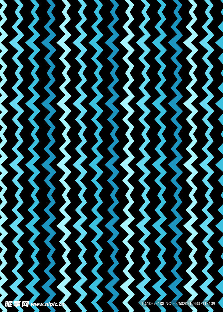 蓝黑锯齿条纹图案背景