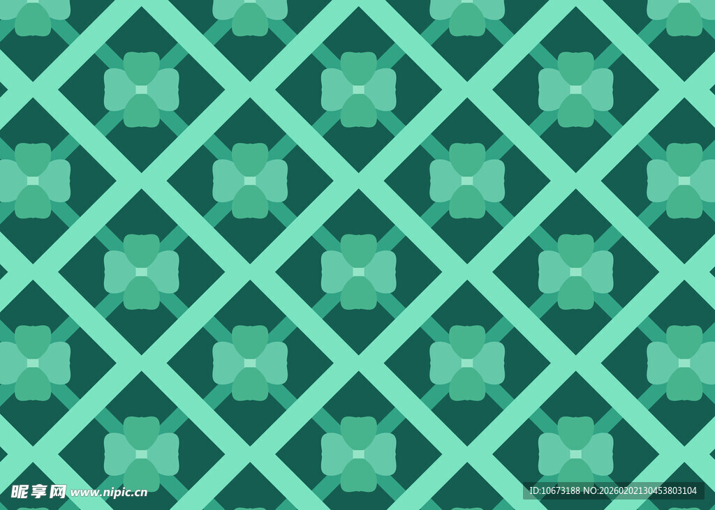 绿色几何图案无缝背景