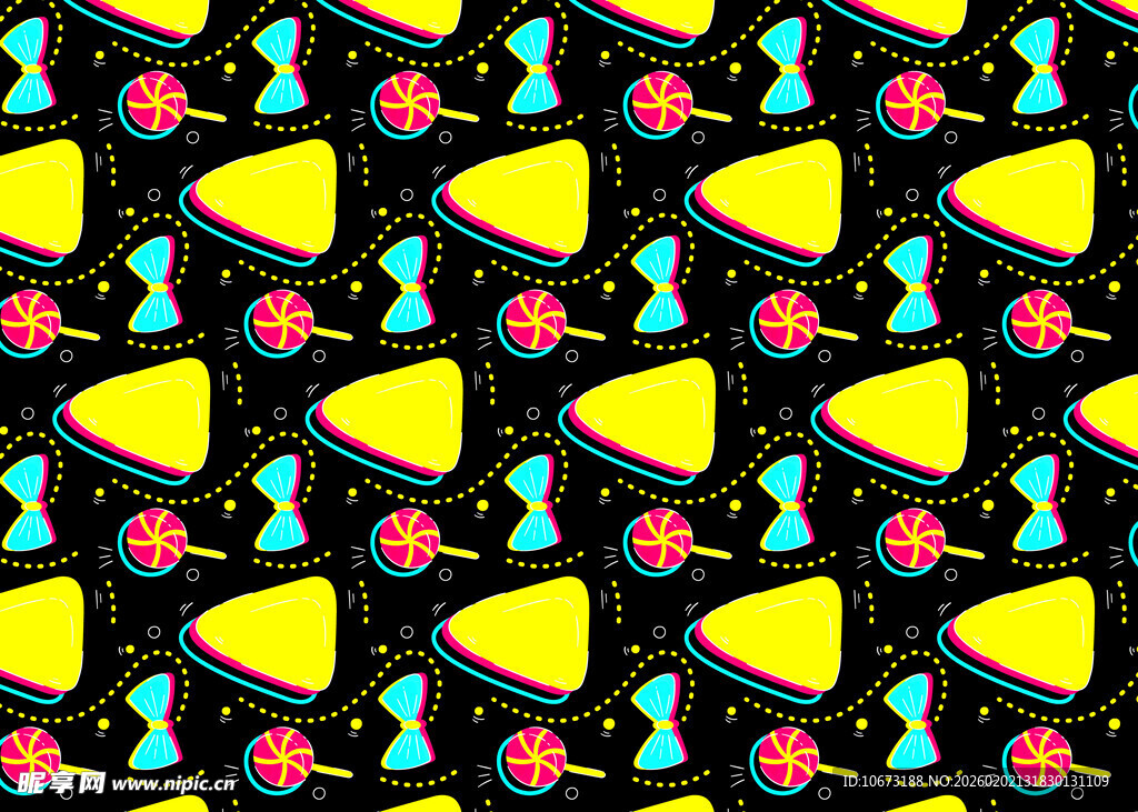 多彩几何图案无缝背景