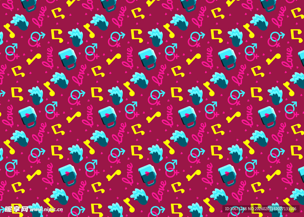 多彩卡通图案背景