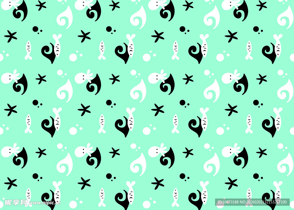 清新音符星星图案背景