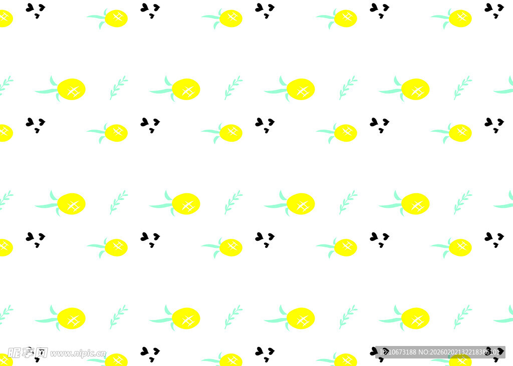 清新太阳图案无缝背景图